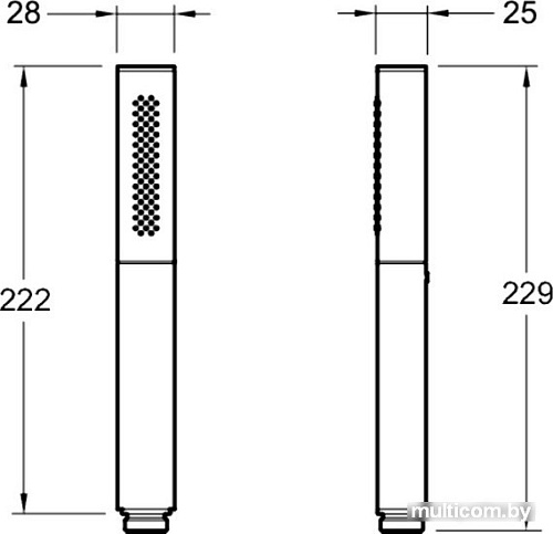 Душевая лейка Jacob Delafon Shift Ellipse E10257-CP