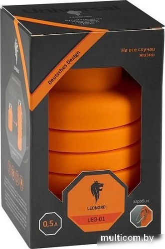 Бутылка для воды Leonord LEO-01 500мл (оранжевый)