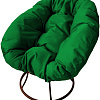 Кресло M-Group Пончик 12310204 без ротанга (коричневый/зеленая подушка)