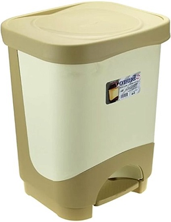 Мусорное ведро Эльфпласт Бинго EP202 8 л (слоновая кость/бежевый)