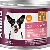 Консервированный корм для собак Award Puppy Small Паштет из индейки с грушей 2540317 200 г
