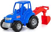 Игрушечный транспорт Полесье Трактор Чемпион с лопатой 84736 (синий)