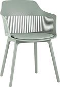 Стул с подлокотниками Stool Group Crocus c подушкой (серо-зеленый)