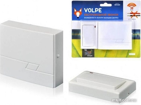Беспроводной дверной звонок Volpe UDB-Q020 W-R1T1-16S-30M-WH