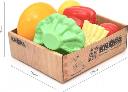 Набор игрушечных продуктов Knopa Малый ящик. Овощи 87047