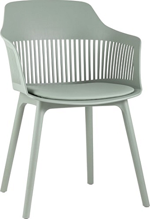 Стул с подлокотниками Stool Group Crocus c подушкой (серо-зеленый)