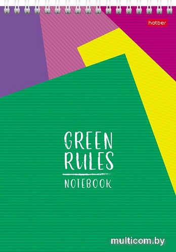 Блокнот Hatber Green Rules 96Б5лВ1гр (96 л)