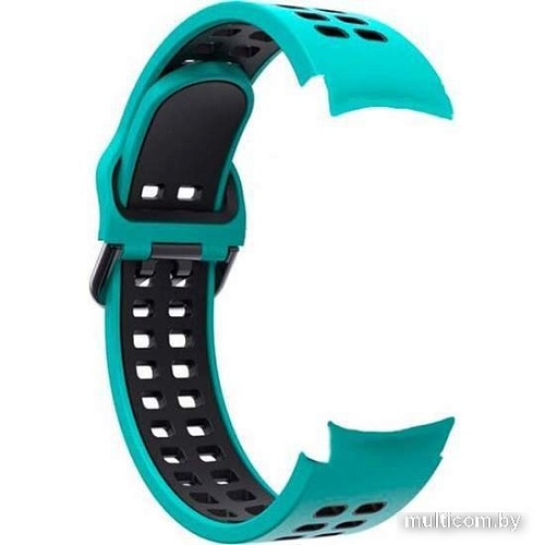 Ремешок Rumi Extreme силиконовый для Samsung Galaxy Watch4/5 (20 мм, бирюзовый/черный)