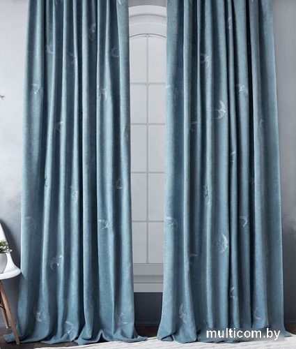 Комплект штор Pasionaria Либерти 290x230 (2 шт, голубой)