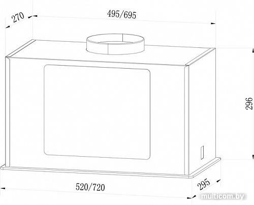 Кухонная вытяжка LEX GS Bloc GS 600 (черный)