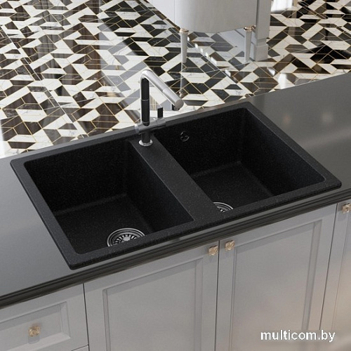Кухонная мойка Mixline ML-GM23 552037 (черный)
