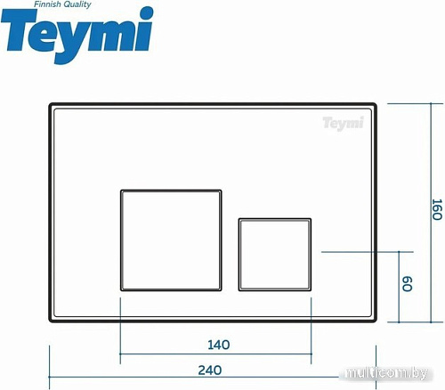 Панель смыва Teymi Kati T70701CH (хром глянцевый)