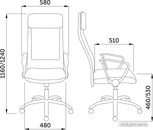 Кресло Седия Эрго (серый/черный)
