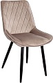 Стул AksHome Nika (бежевый велюр HLR-08/черный)