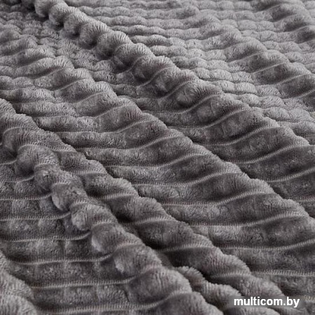 Плед Этель Клетка 7091196 200x220 (серый)