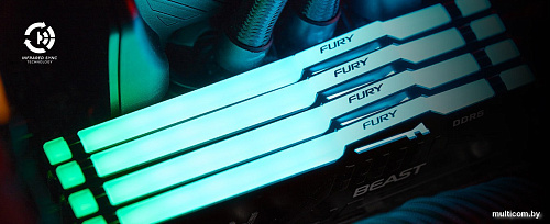 Kingston FURY Beast RGB 4x16ГБ DDR5 5200 МГц KF552C40BBAK4-64