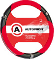 Оплетка на руль Autoprofi AP-150 BK/RD (M) (черный/красный)