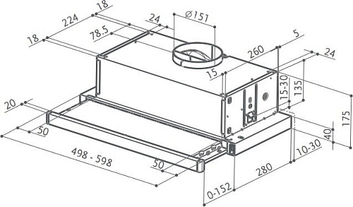 Кухонная вытяжка Faber Flexa HIP AM/X A60 [110.0261.456]