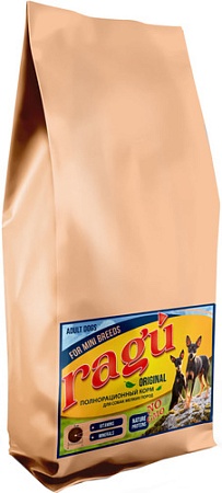 Сухой корм для собак Ragu для взрослых собак мелких пород 14 кг