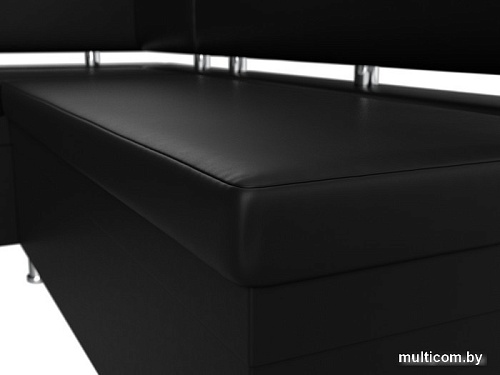Угловой диван Лига диванов Стайл левый 114529L (экокожа черный)
