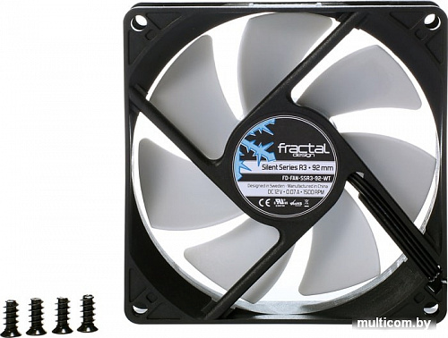 Вентилятор для корпуса Fractal Design Silent R3 92мм FD-FAN-SSR3-92-WT
