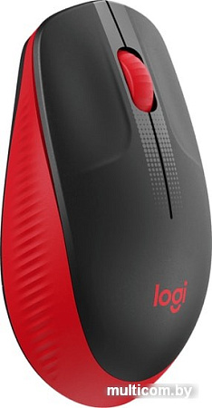 Мышь Logitech M190 (черный/красный)