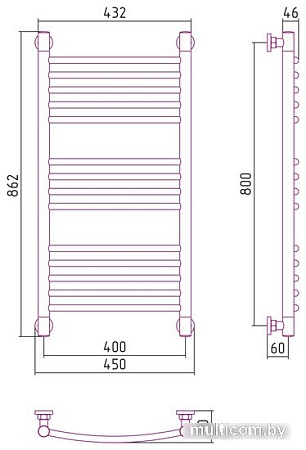 Полотенцесушитель Сунержа Богема+ выгнутая 800х400 31-0221-8040