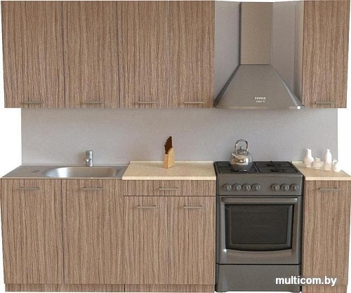 Кухня Хоум Лайн Луиза 1700 (древесина шорвуд/древесина шорвуд)