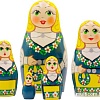 Развивающая игра Брестская Матрешка В шведском народном костюме (набор 5 шт)