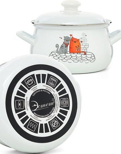 Кастрюля Эстет Влюбленные коты ЭТ-72815