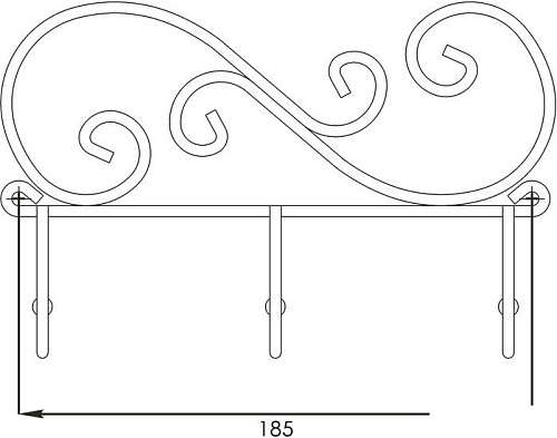 Вешалка для одежды ЗМИ Кружева 3 ВН 275 (белый)