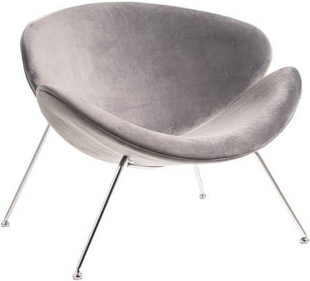 Интерьерное кресло Signal Major Velvet Bluvel 14 (серый/хром)