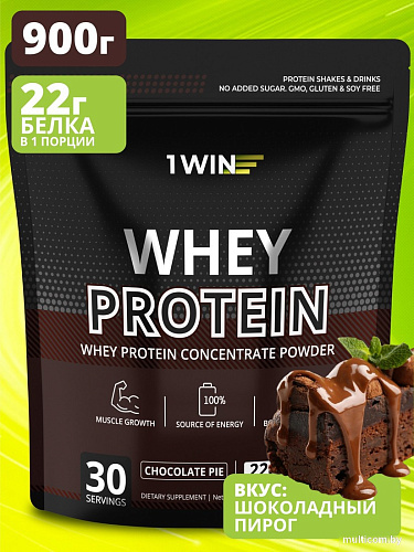 Протеин сывороточный (изолят) 1WIN Whey Protein (шоколадный пирог, 900г)