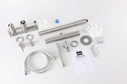 Душевая система Abber Perfekte 316 AF8A18BST (сталь брашированная)