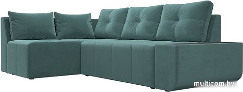 Угловой диван Mebelico Амадэус 109682 (левый, велюр, бирюза)