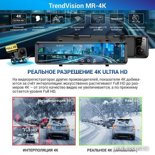 Видеорегистратор-GPS информатор (2в1) TrendVision MR-4K