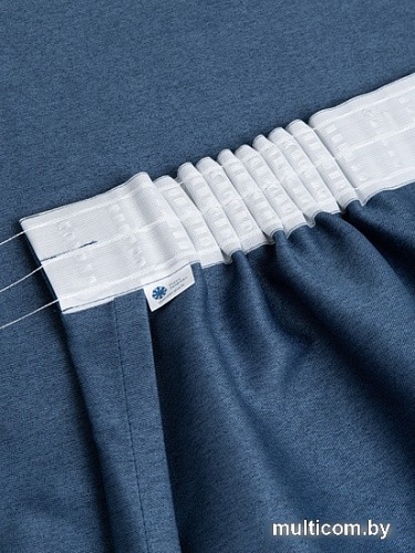 Штора Ника Зварико блэкаут 888250-20 2x2.5 м (синий)