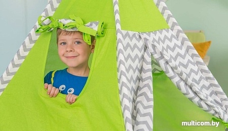 Вигвам Polini Kids Зигзаг (зеленый)