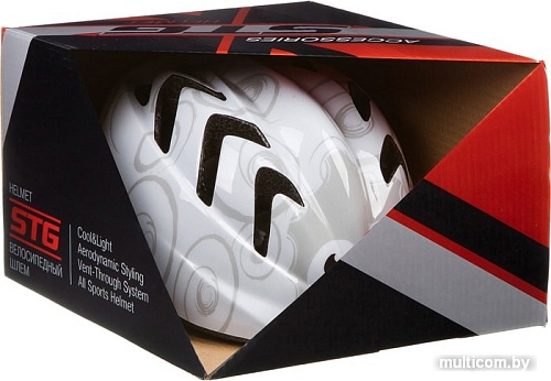 Cпортивный шлем STG Sheep XS (р. 44-48, серый/белый)