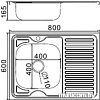 Кухонная мойка FRAP FD66080