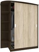 Шкаф распашной Кортекс-мебель Лагуна ШК05-00 левая консоль (венге/дуб сонома)