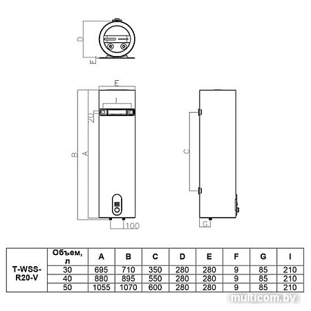 Timberk Fiji T-WSS50-R20-V