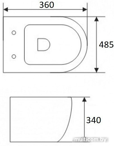 Унитаз CeramaLux B2330B