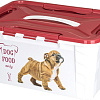 Контейнер для корма Lucky Pet 434262121 (15.3 л, бордовый)