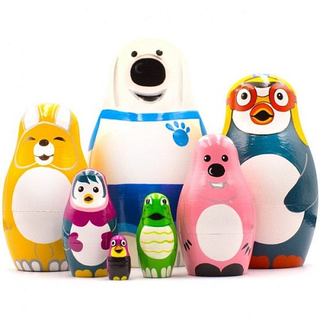 Развивающая игра Брестская Матрешка Пингвин Пороро (набор 7 шт)
