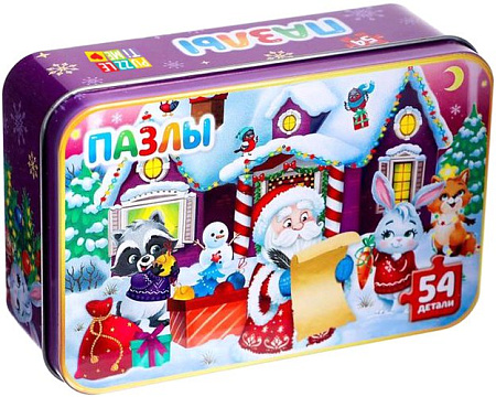 Пазл Puzzle Time Домик Дедушки Мороза 4868655 (54 эл)