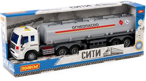 Грузовик Полесье Сити С полуприцепом-цистерной инерционный 83996