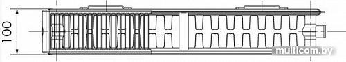 Стальной панельный радиатор Terra teknik 22 НП 300x600