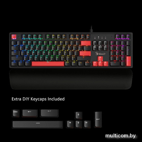 Клавиатура A4Tech Bloody S515R (черный, Bloody BLMS Red)