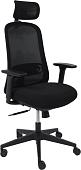 Офисное кресло AksHome Gem (сетка/ткань, черный/черный полиамид)